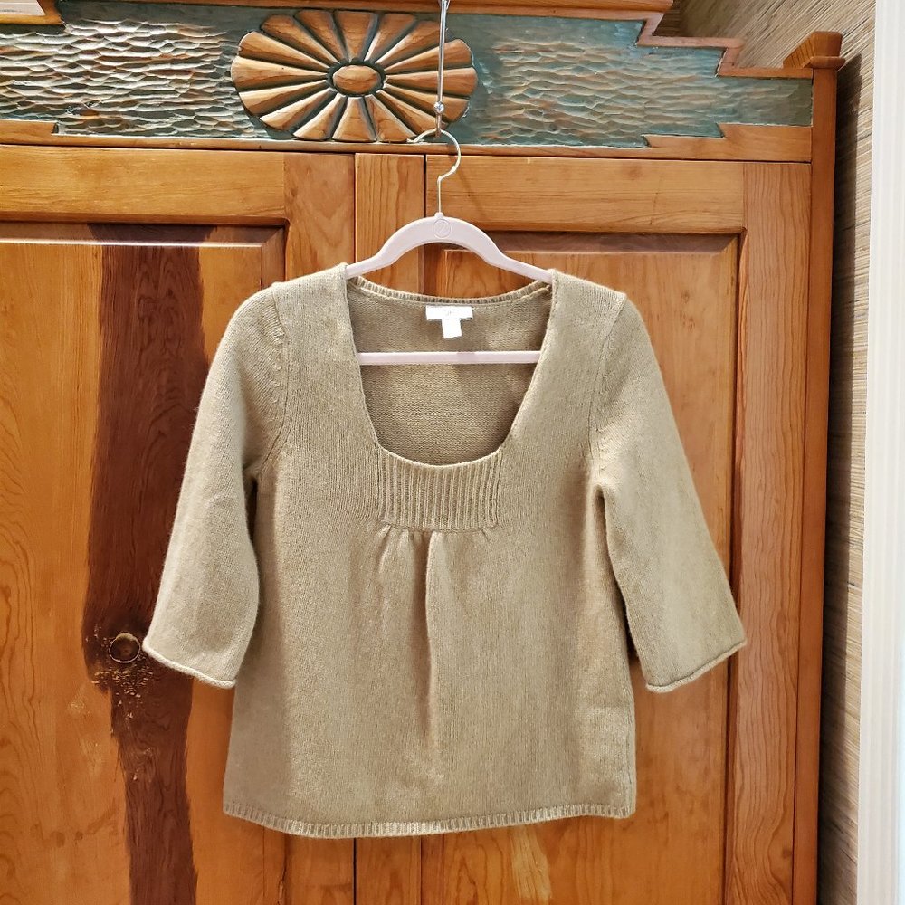 Cashmere Blend Ann Taylor Loft Beige Sweater Medium